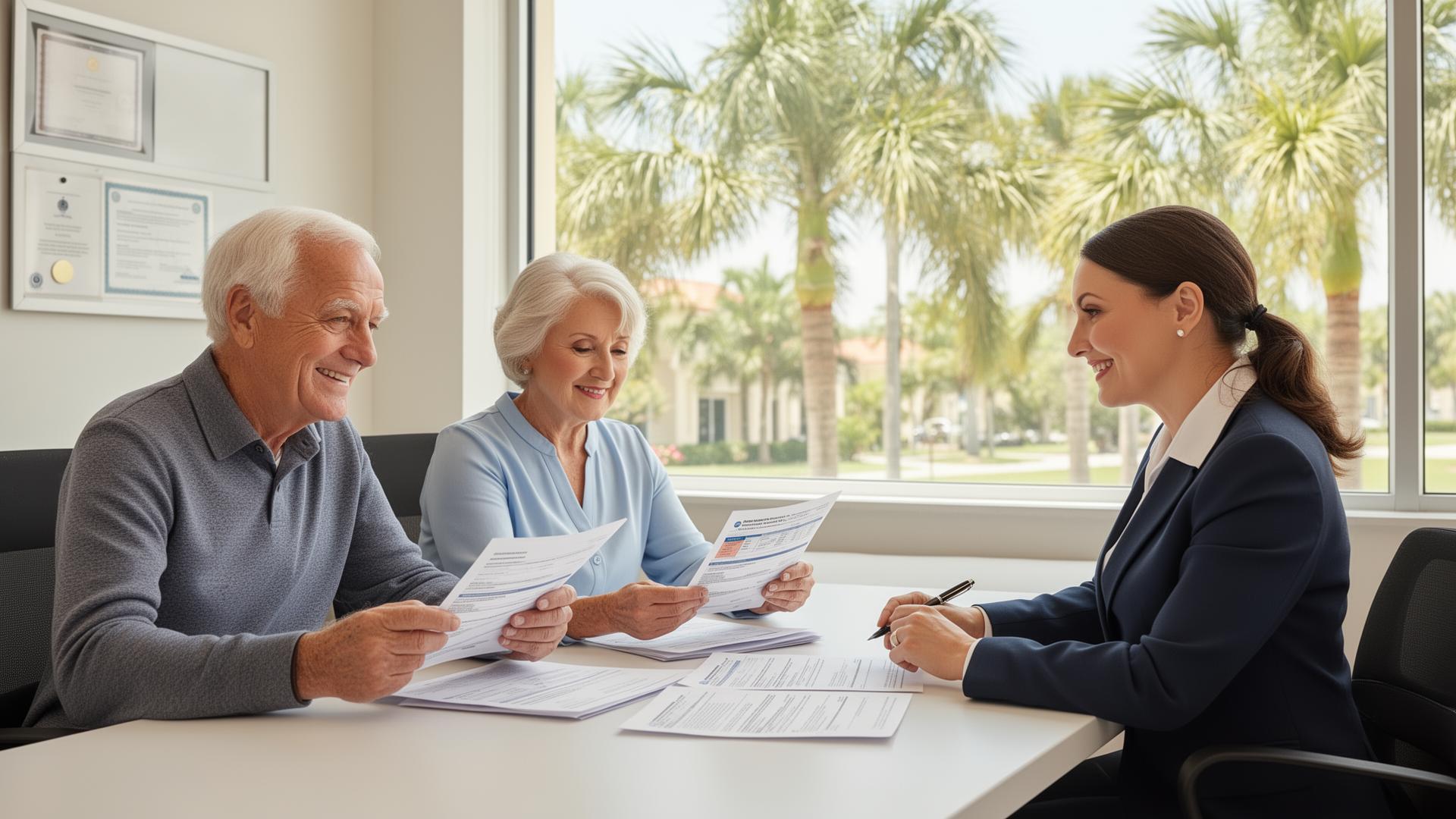 LP Insurance Solutions agent reviewing Medicare Drug Plans with a Cape Coral couple